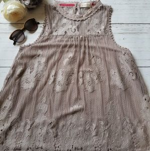 Dusty Rose Lace Top -L
